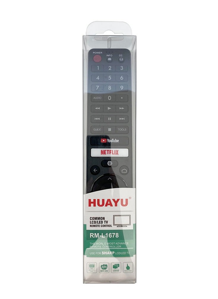 Huayu - Universal Remote Control Replacement for Sharp TV GB346WJSA GA610WJSA GB139WJSA TV Remote Replacement Model RM-L1678 - Image 1