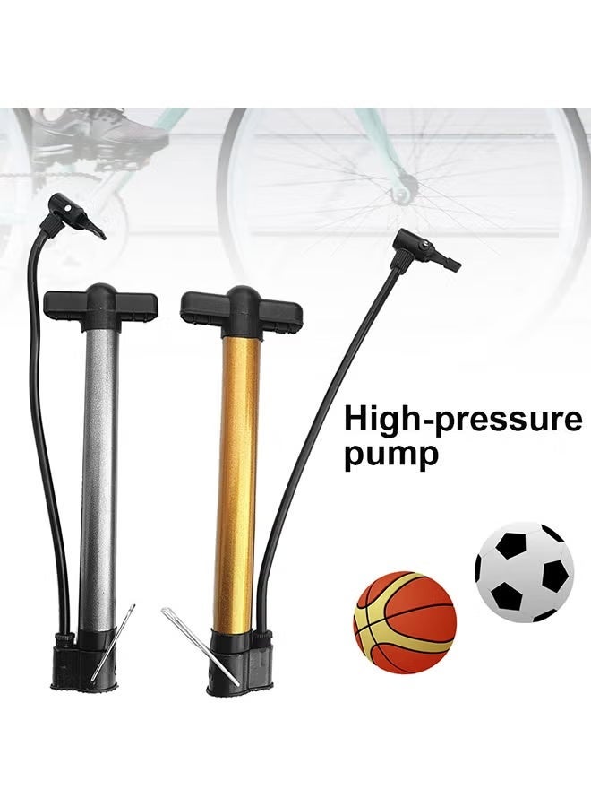 Portable High Pressure Mountain Bike Bicycle Basketball Manual Air Pump Inflator 36x11x5cm - Image 1
