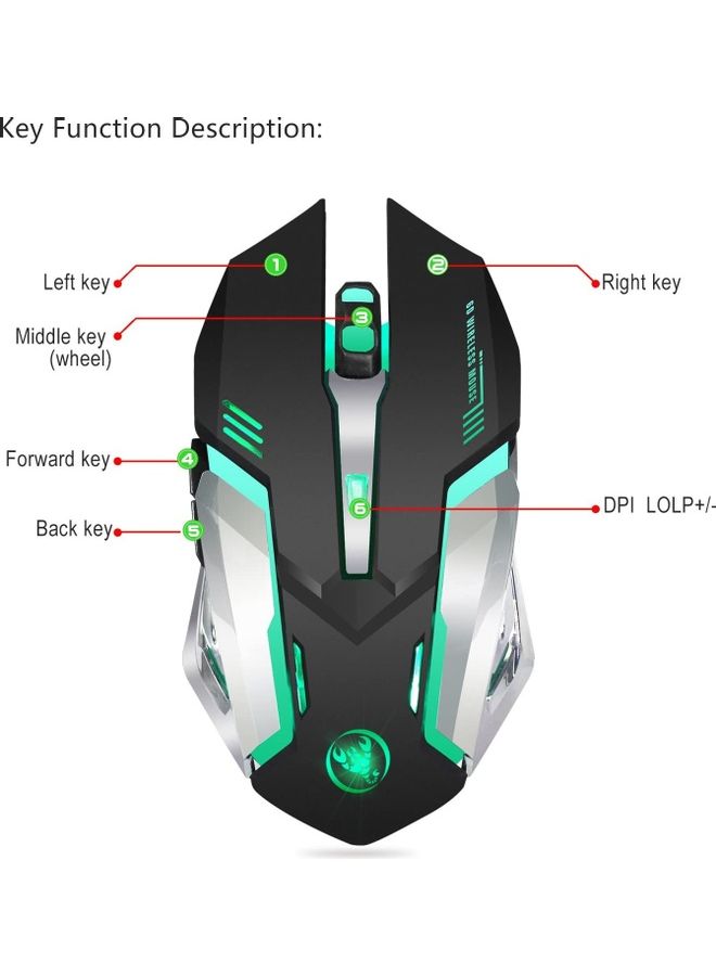 Captaintech Wireless Gaming Mouse With USB Receiver - Image 2