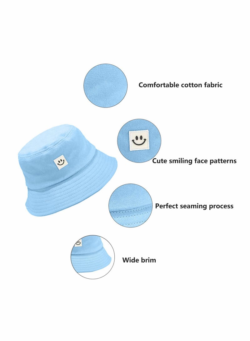 SYOSI Bucket Hat Summer Travel Bucket Cap Beach Sun Hat Smile Visor for Women Men Teens (Smiling Face) - Image 3