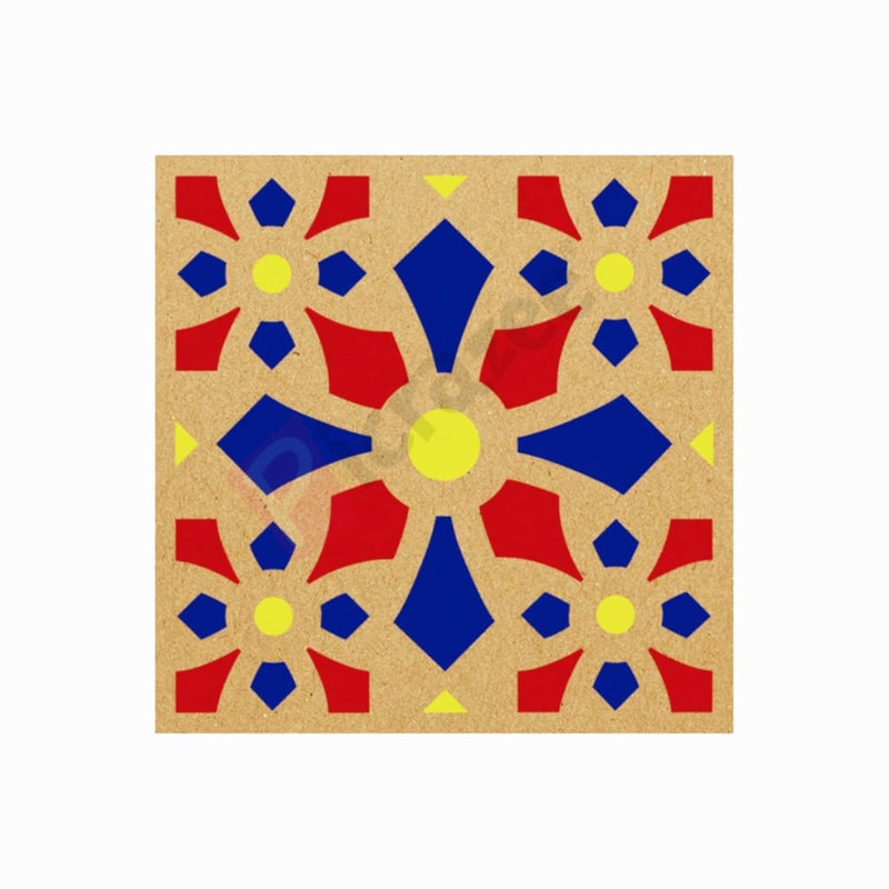 PICRAZEE DIY Engineered Pine MDF Pre-Marked 12 Square Plates Size 4x4 inch and 5.5 mm Thickness– Ideal for Art and Craft, Resin Art, Decoupage, and DIY Projects - Image 5