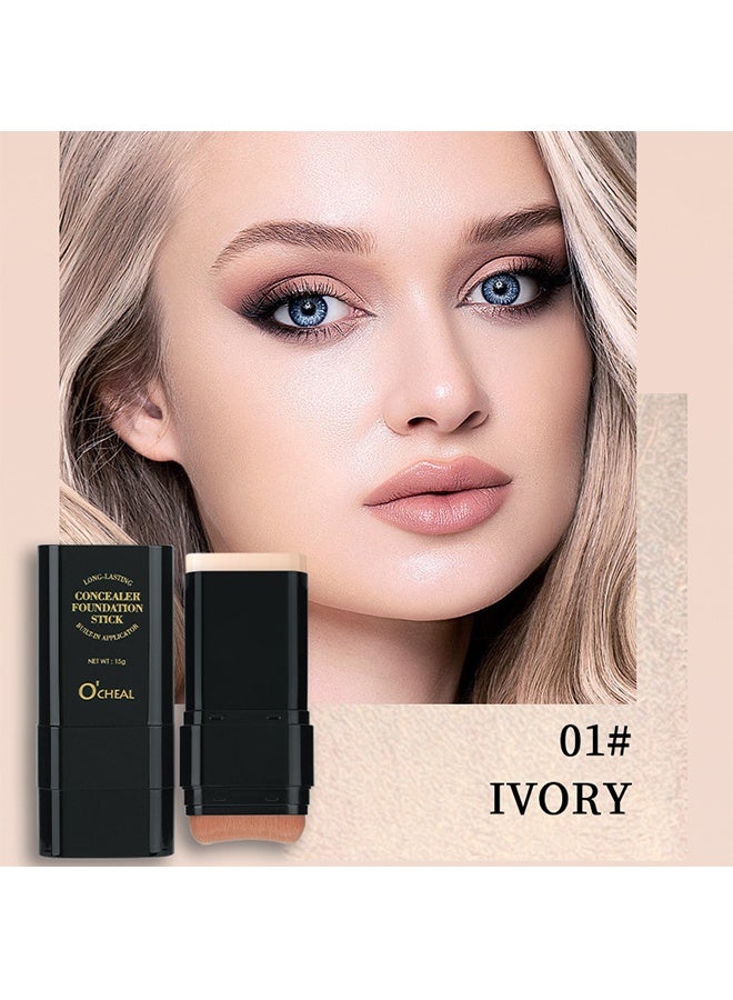 اوكيل عصا كريم الأساس خافي العيوب ، عصا تفتيح خفيفة الوزن تدوم طويلا ، كونتور الشوائب ، مكياج جمال خافي العيوب للوجه ، 01 # صبغة عاجية - Image 2