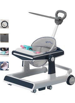 Beauenty 4 in 1 With push handle Multifunctional Anti-Rolloverbaby Walke Adjustable Heightr,with Music lighting Box and Dinner Tray ，awning，foot padfor baby 6-24 Months,Effectively preventing O-shaped leg  - Image 2