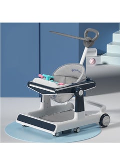 Beauenty 4 in 1 With push handle Multifunctional Anti-Rolloverbaby Walke Adjustable Heightr,with Music lighting Box and Dinner Tray ，awning，foot padfor baby 6-24 Months,Effectively preventing O-shaped leg  - Image 1
