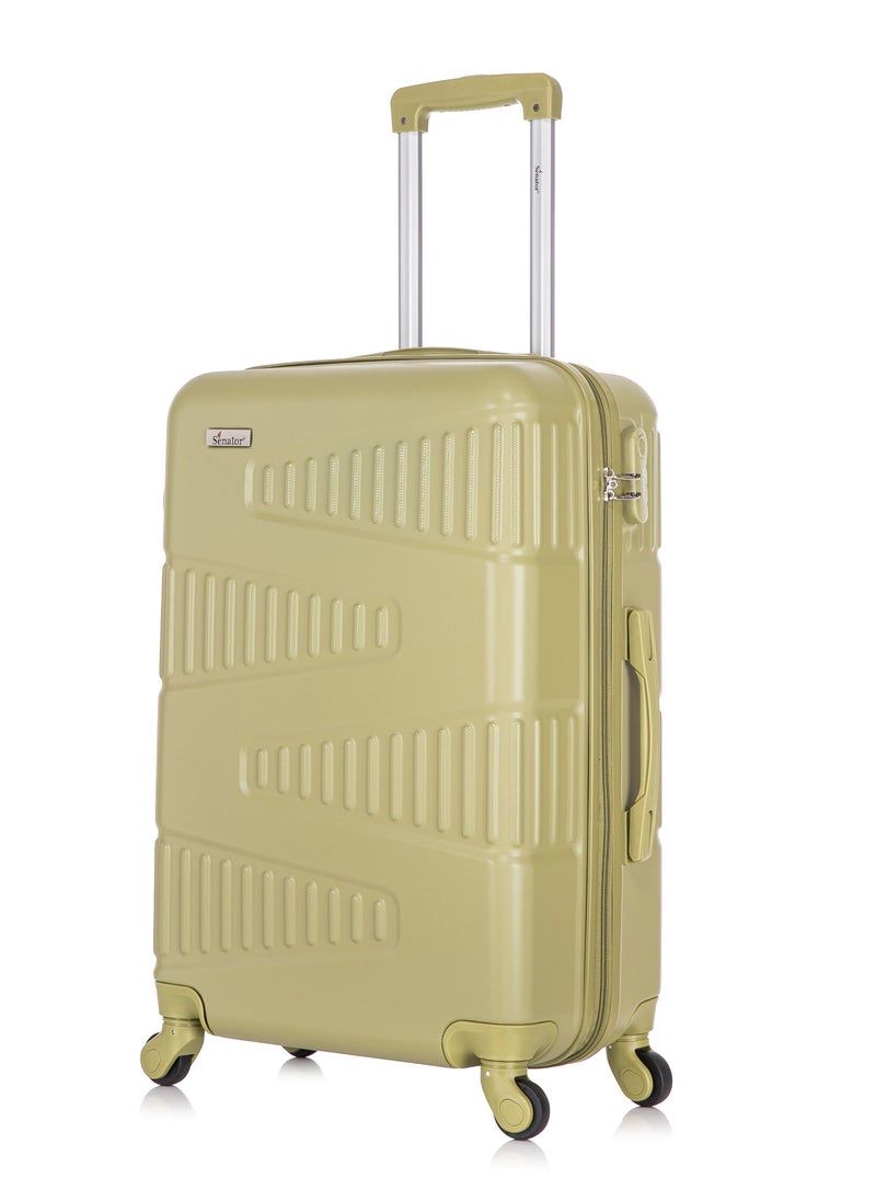 SENATOR - Hard Case Travel Bag Luggage Trolley For Unisex ABS Lightweight Suitcase with 4 Spinner Wheels KH1075 Tea Green - Image 1