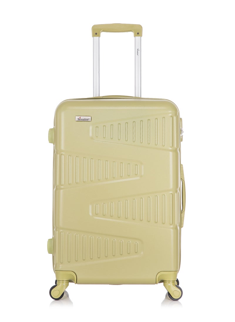 SENATOR - Hard Case Travel Bag Luggage Trolley For Unisex ABS Lightweight Suitcase with 4 Spinner Wheels KH1075 Tea Green - Image 1