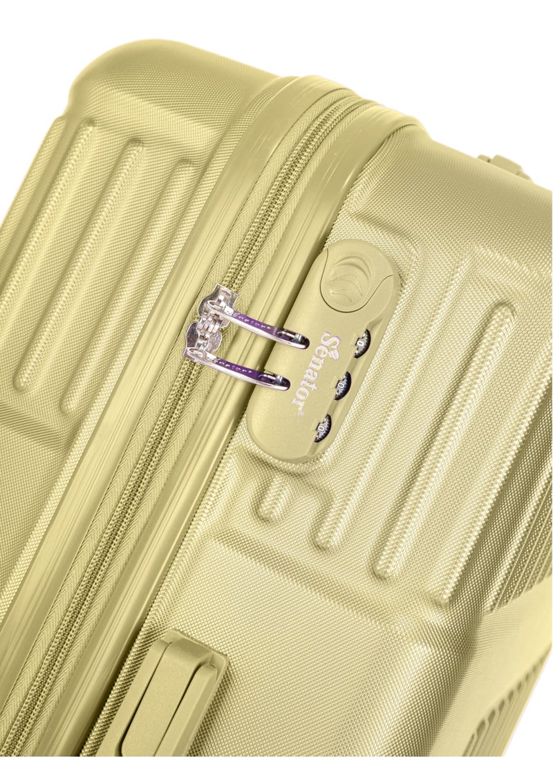 SENATOR - Hard Case Travel Bag Luggage Trolley For Unisex ABS Lightweight Suitcase with 4 Spinner Wheels KH1075 Tea Green - Image 1