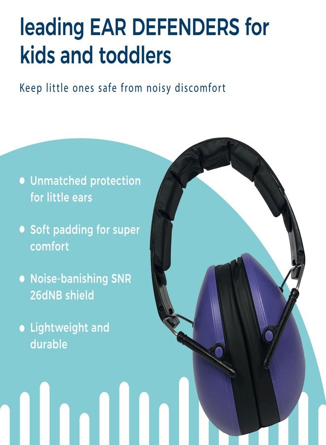 BANZ Kidz Earmuffs 2 Years & Older - Dark Purple - Loud Noise Cancelling Kids Headphones & Toddler Ear Muffs, Size Adjustable - Image 3