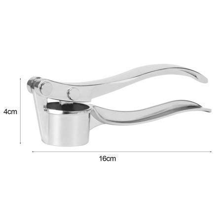 KREZON Garlic Crusher Presser Garlic Press MultiFunction Manual Portable Garlic Crusher Ginger Mincer Garlic Presser Curved Garlic Grinding Slicer Silver Garlic Press - Image 5