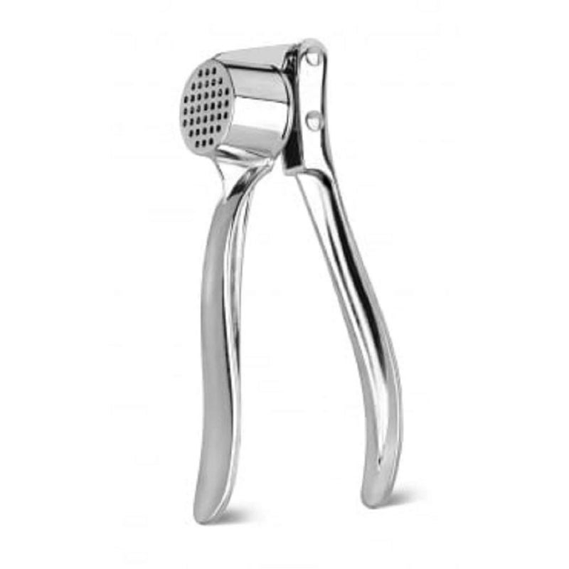KREZON Garlic Crusher Presser Garlic Press MultiFunction Manual Portable Garlic Crusher Ginger Mincer Garlic Presser Curved Garlic Grinding Slicer Silver Garlic Press - Image 4