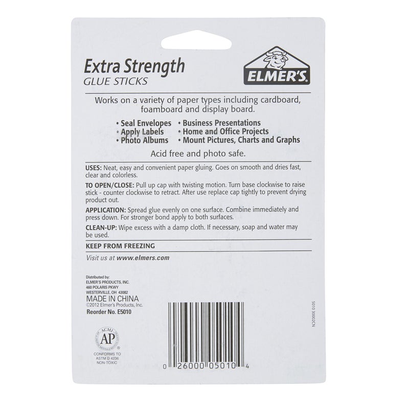 Elmer's Extra Strength Glue Sticks, Washable, 8 Grams, 4 Count - Image 4