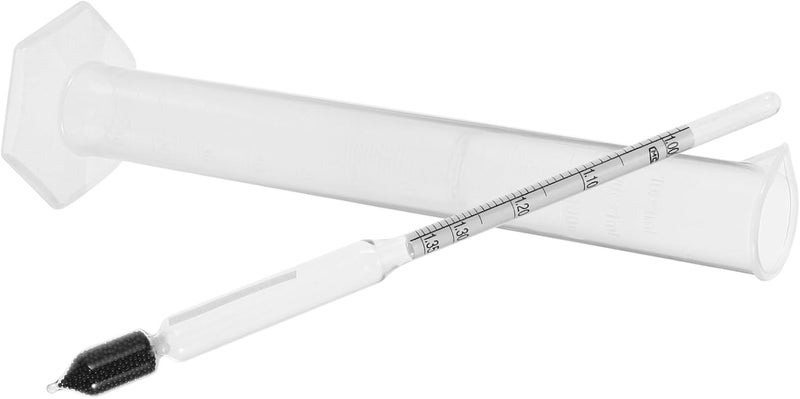 FRCOLOR Hydrometer and 0-35° Hydrometer Dough Concentration Meter with 250ml Measuring Cylinder for Liquid Density Testing in Kitchen and Brewing Applications - Image 1