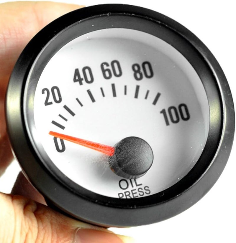E Support Car 2" 52mm Oil Press Gauge Meter Pressure Sensor Pointer Blue LED Light - Image 5