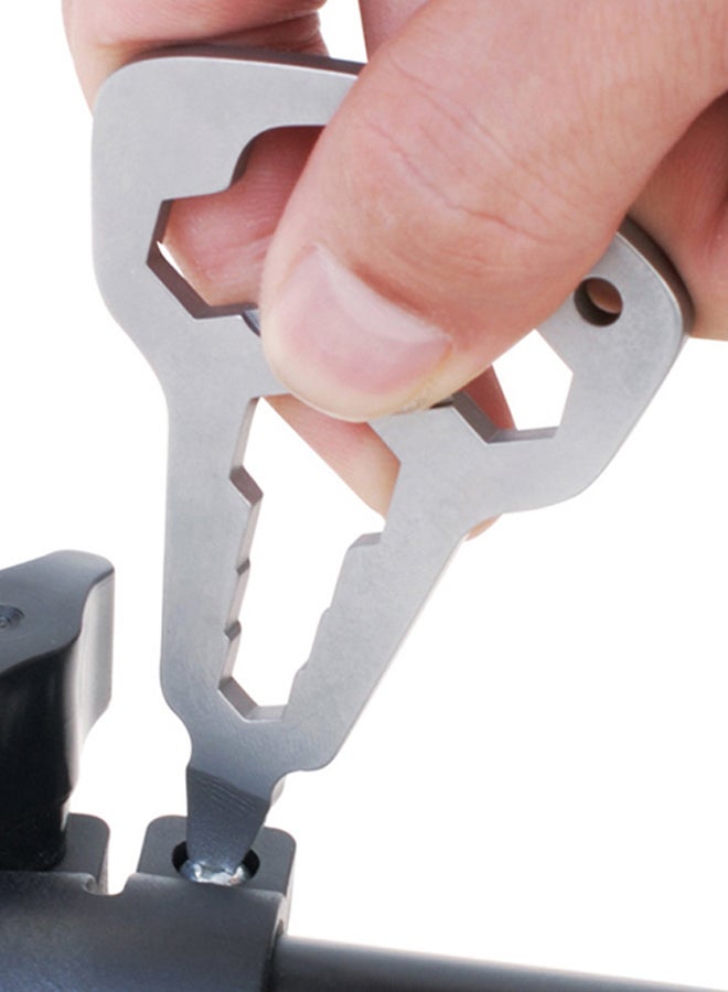 دي بي تي مفتاح متعدد الوظائف ستانلس ستيل فضي - Image 3