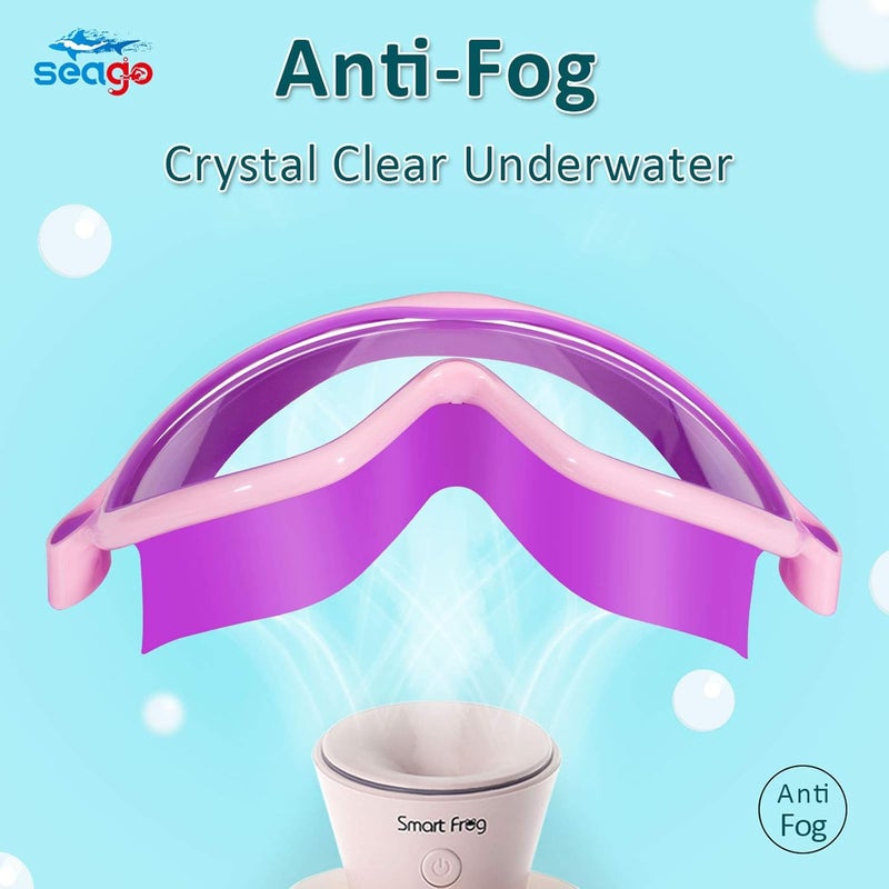 Seago Swim Goggles 2 Pack Anti-Fog Anti-UV Wide View Swimming Goggles for Kids 3-14 - Image 2