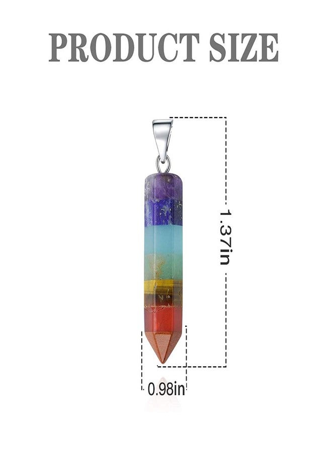 ZIVOM® 7 Chakra Natural Healing Gemstone Crystal Energy Pendant Necklace - Image 2