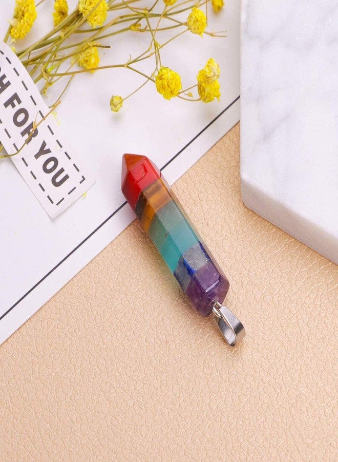 ZIVOM® 7 Chakra Natural Healing Gemstone Crystal Energy Pendant Necklace - Image 3