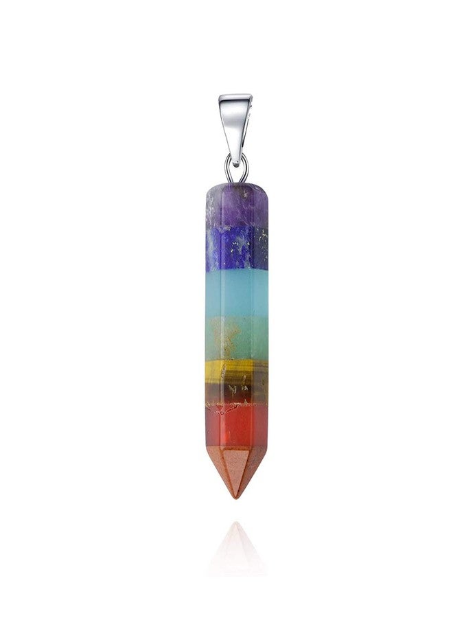 ZIVOM® 7 Chakra Natural Healing Gemstone Crystal Energy Pendant Necklace - Image 1