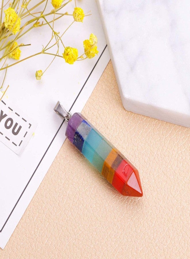 ZIVOM® 7 Chakra Natural Healing Gemstone Crystal Energy Pendant Necklace - Image 4