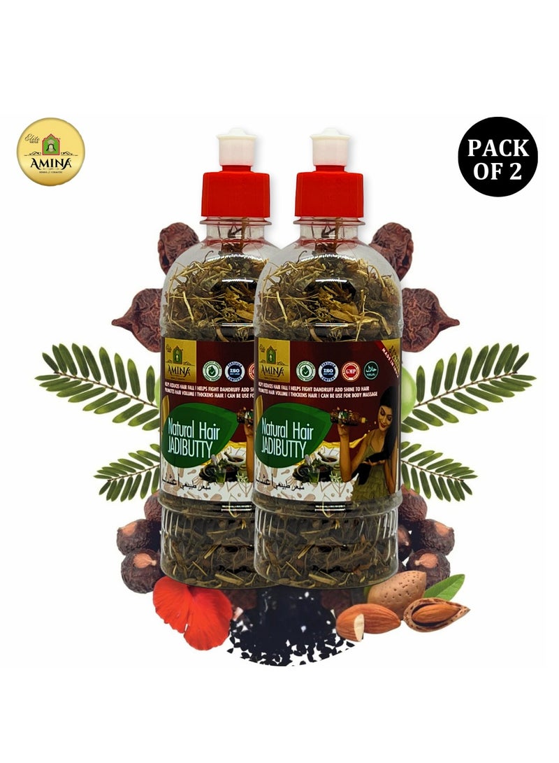 Amina Natural Hair Jadibuti For Men And Women | 100% Natural | 175g (Pack of 2) - Image 1