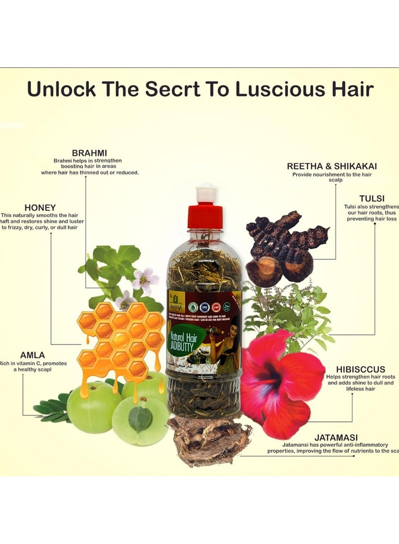 Amina Natural Hair Jadibuti For Men And Women | 100% Natural | 175g (Pack of 2) - Image 3