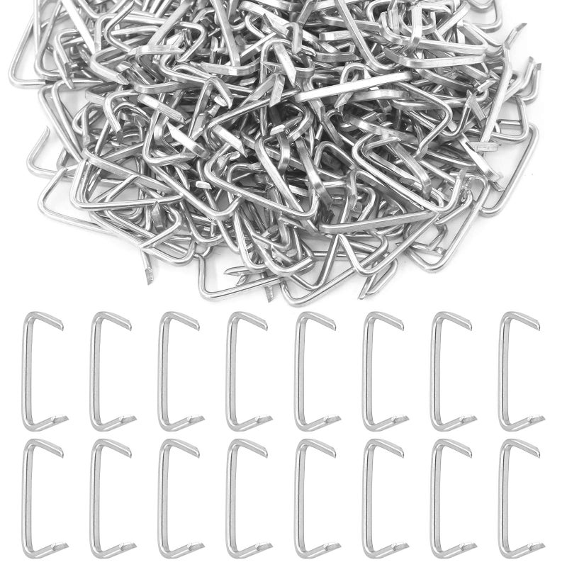 Glarks 1000Pcs 34 Upholstery Steel Hog Rings kit for Auto Upholstery Bungee Cord Fencing Animal Pet Cages Meat Bags DIY Craft Furniture and More 34 Hog Rings