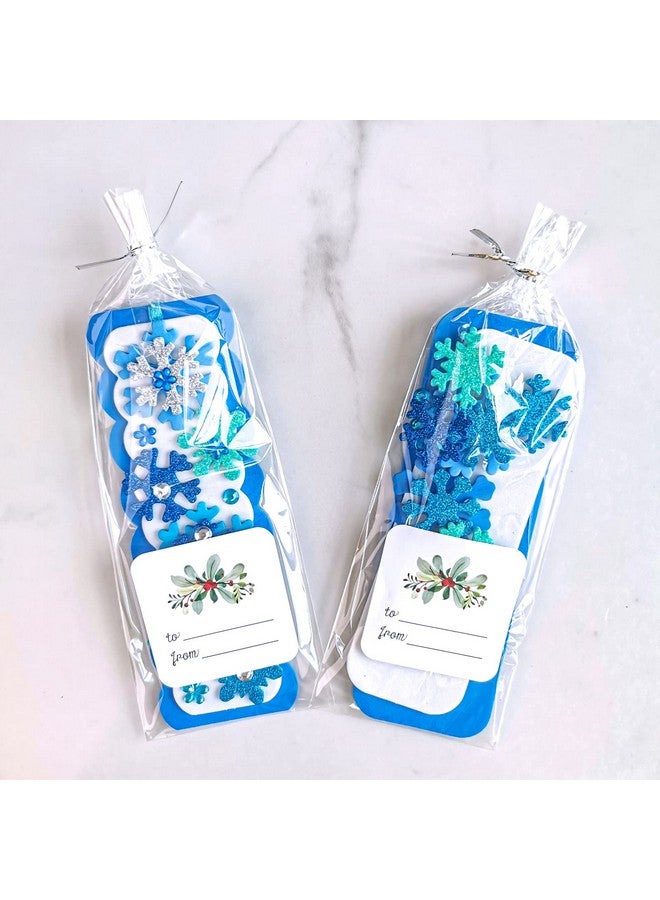 Winlyn 24 Sets Christmas Craft Kits Winter Crafts DIY 3D Christmas Snowflake Bookmarks Art Sets Snowflake Foam Stickers Arts and Crafts for Kids Party Favor Holiday Seasonal Home Classroom Activities - Image 3