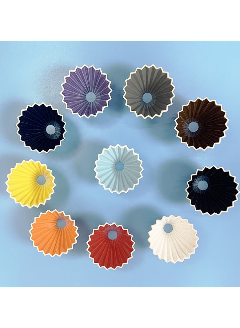 BIG MAX Ceramic Coffee Dripper, Distilled Coffee, V60 Funnel Tools, Origami Style Cone Coffee Filter Cup (1 to 2 Cups), White - Image 5