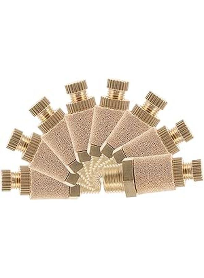 Bronze 1 8 Inch NPT Threaded Air Exhaust Silencers Flow Control Mufflers 8 Pcs Set - Image 1