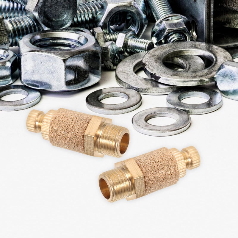 Bronze 1 8 Inch NPT Threaded Air Exhaust Silencers Flow Control Mufflers 8 Pcs Set - Image 5