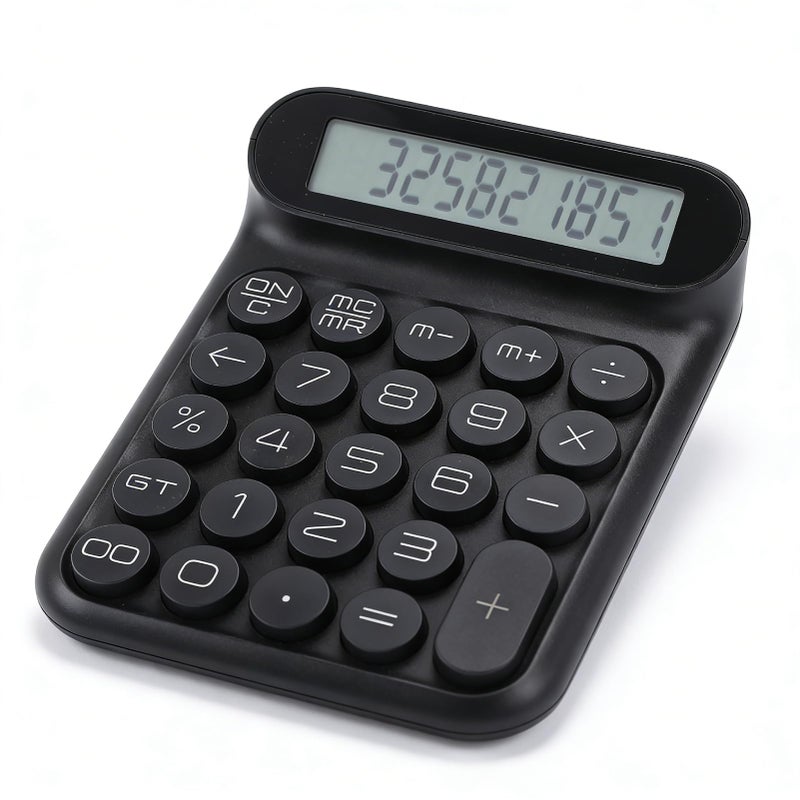 Black Mechanical Switch Calculator with Removable Key Caps 24 Keys LCD Display Non Slip Foot Pads for Office Business Students - Image 2