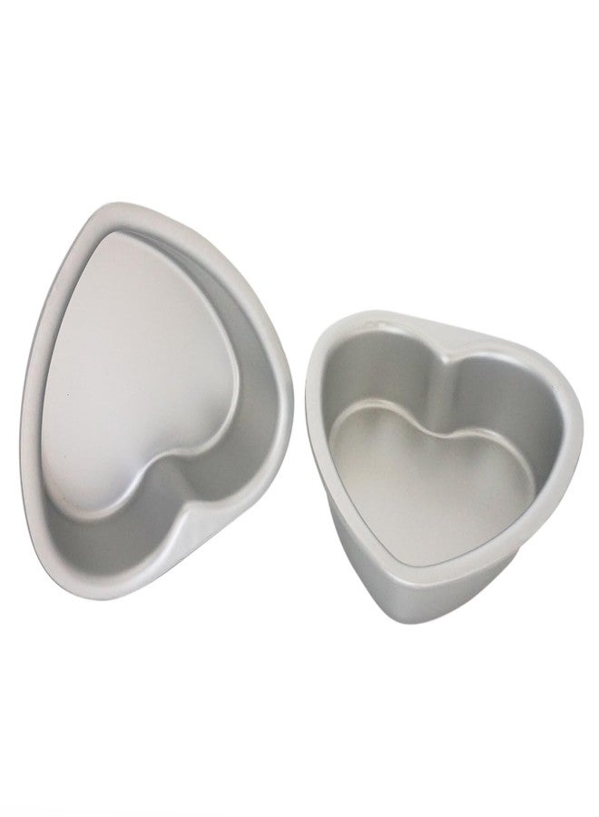 LoveDeal Aluminum Mini 4 Inch Heart Baking Pan, Heart Shaped Cake Pans, Pack of 2 for Cheesecake, Wedding, Anniversary - Image 4