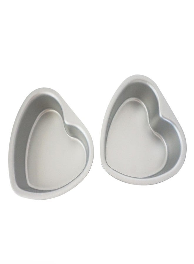 LoveDeal Aluminum Mini 4 Inch Heart Baking Pan, Heart Shaped Cake Pans, Pack of 2 for Cheesecake, Wedding, Anniversary - Image 5