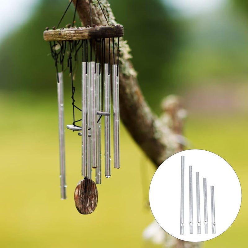 Aluminum Wind Chime Tubes DIY Craft Supplies 6Mm Diameter 7 11 5Cm Length 5 Tubes Per Set 5 Sets Pack Outdoor Decor - Image 4