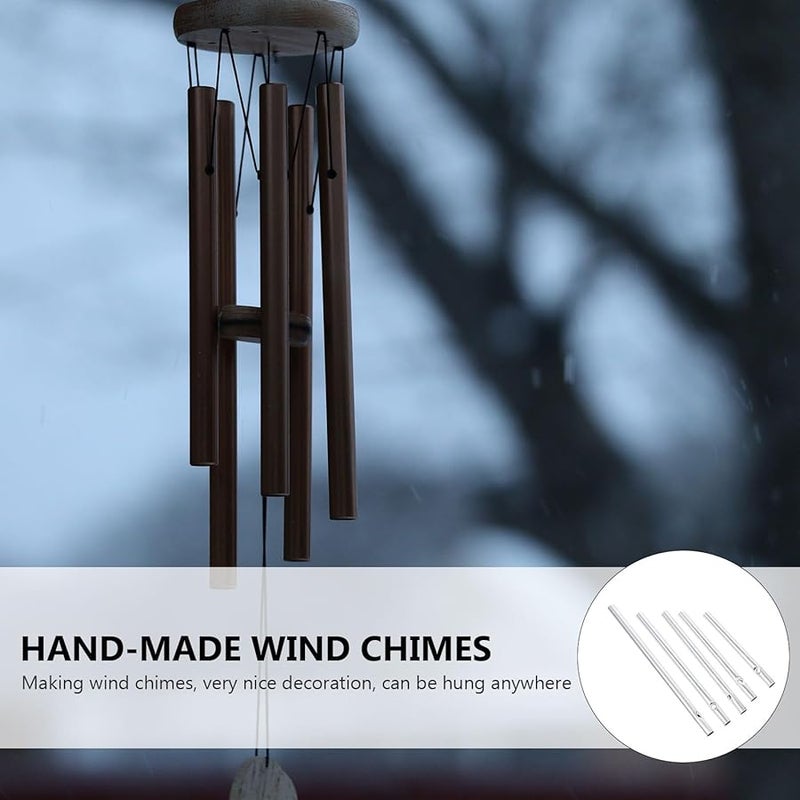 Aluminum Wind Chime Tubes DIY Craft Supplies 6Mm Diameter 7 11 5Cm Length 5 Tubes Per Set 5 Sets Pack Outdoor Decor - Image 3