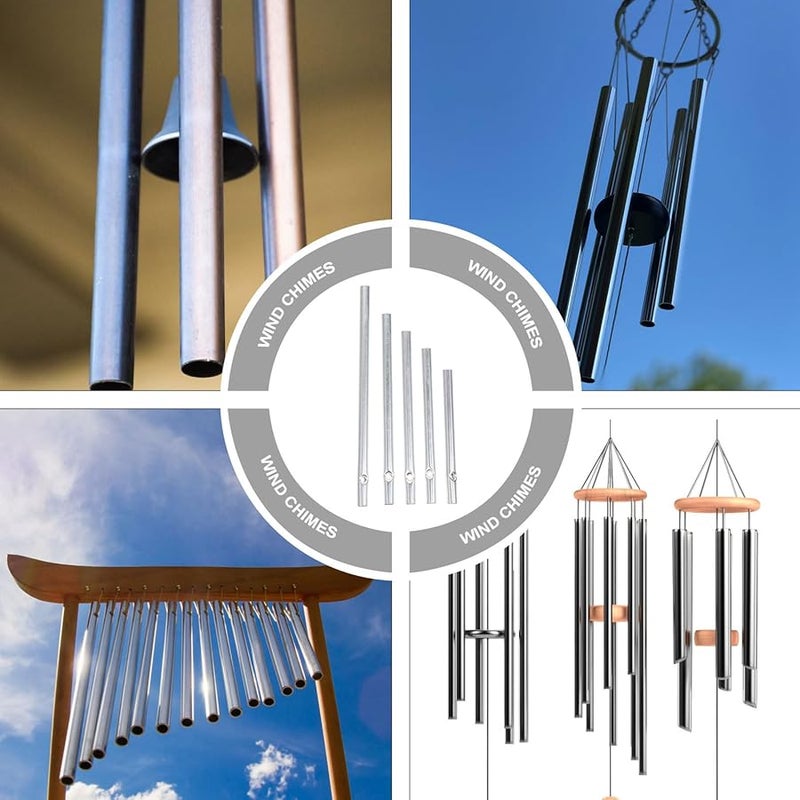 Aluminum Wind Chime Tubes DIY Craft Supplies 6Mm Diameter 7 11 5Cm Length 5 Tubes Per Set 5 Sets Pack Outdoor Decor - Image 5
