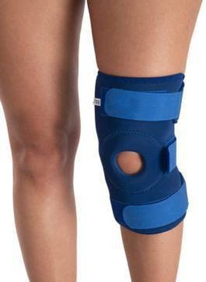 Functional Knee Support Open Patella Hinge Knee Brace Support Knee Support (Blue) (LARGE) - Image 1