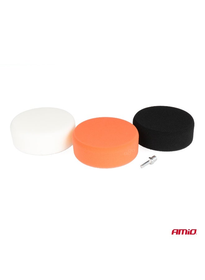 AMIO Car Polishing Pad Kit 3 pcs 150mm M14 Drill Attachment – Foam Buffing Set for Detailing - Image 2