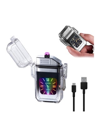 Arc Electric Lighter USB Rechargeable Lighter Waterproof Dial Outdoor Lighter Fashion Transparent Windproof Lighter Suitable for Candles Incense Fireworks - pzsku/Z1FA70593219EB348B486Z/45/_/1700234588/be11407b-28b7-4ea1-ae12-df1fcd4b6415