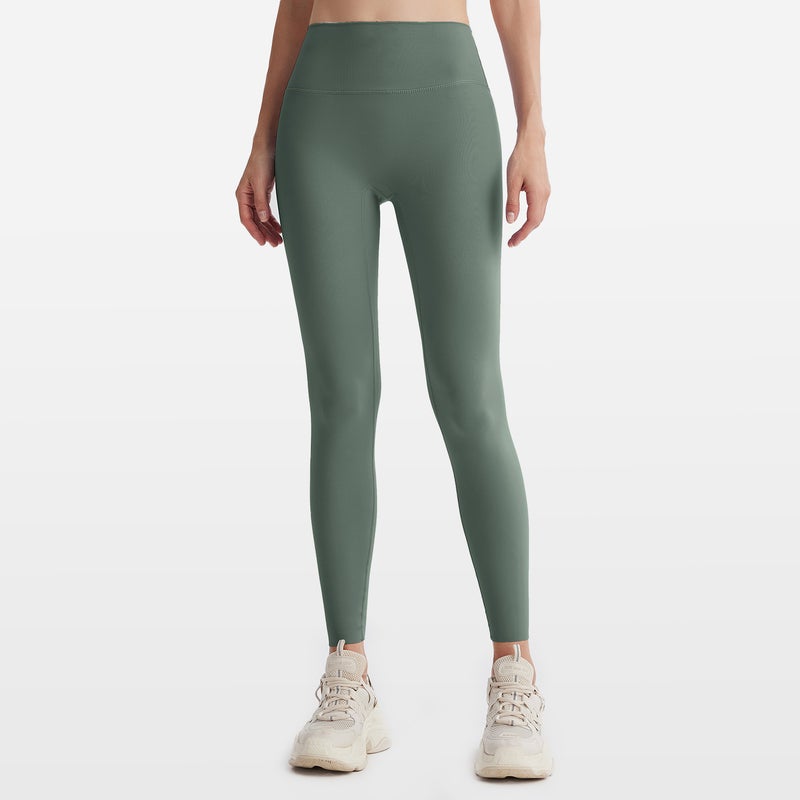 Leggings Spruce Green/spruce Spring and Summer Seamless Yoga Pants for Women's High-waisted Peach-lift Sports Fitness No Awkward Lines High-elastic Tight-fitting Long