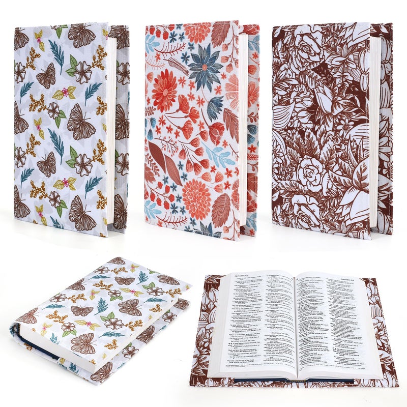 Gientten Bible Slipcover, Bible Book Cover for Women, Protective Slipcover, Floral Printing Book Cover Hardback for Hardcover,Using for Study in Prayer Journal (Floral, M) - Image 5