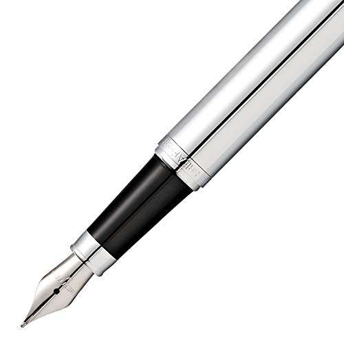 Sheaffer VFM 9421 Fountain Pen Polished Chrome with Chrome Plated Trim | Medium Nib | Premium Silver Pen - Image 5