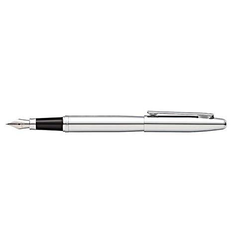 Sheaffer VFM 9421 Fountain Pen Polished Chrome with Chrome Plated Trim | Medium Nib | Premium Silver Pen - Image 3
