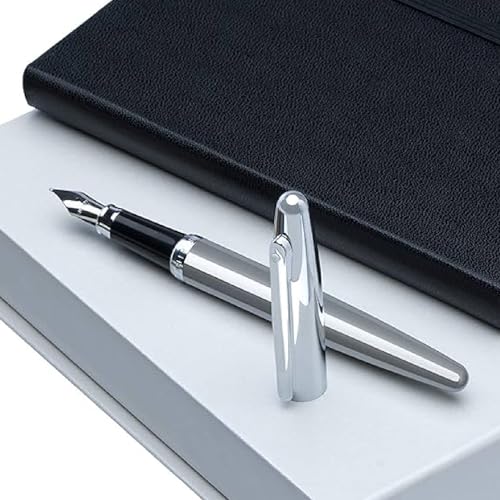 Sheaffer VFM 9421 Fountain Pen Polished Chrome with Chrome Plated Trim | Medium Nib | Premium Silver Pen - Image 2