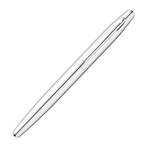 Sheaffer VFM 9421 Fountain Pen Polished Chrome with Chrome Plated Trim | Medium Nib | Premium Silver Pen - Image 4