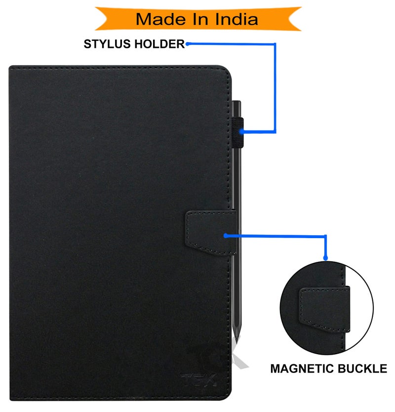 TGK Flip Case Cover for Lenovo Tab P12 12.7 inch Tablet TB370FU (2023 Released) Executive Leather Black - Image 4