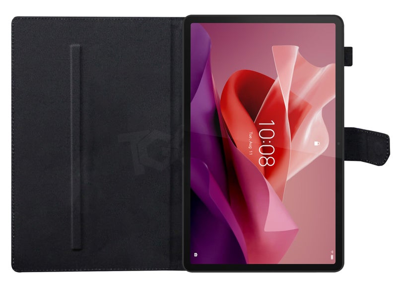 TGK Flip Case Cover for Lenovo Tab P12 12.7 inch Tablet TB370FU (2023 Released) Executive Leather Black - Image 3