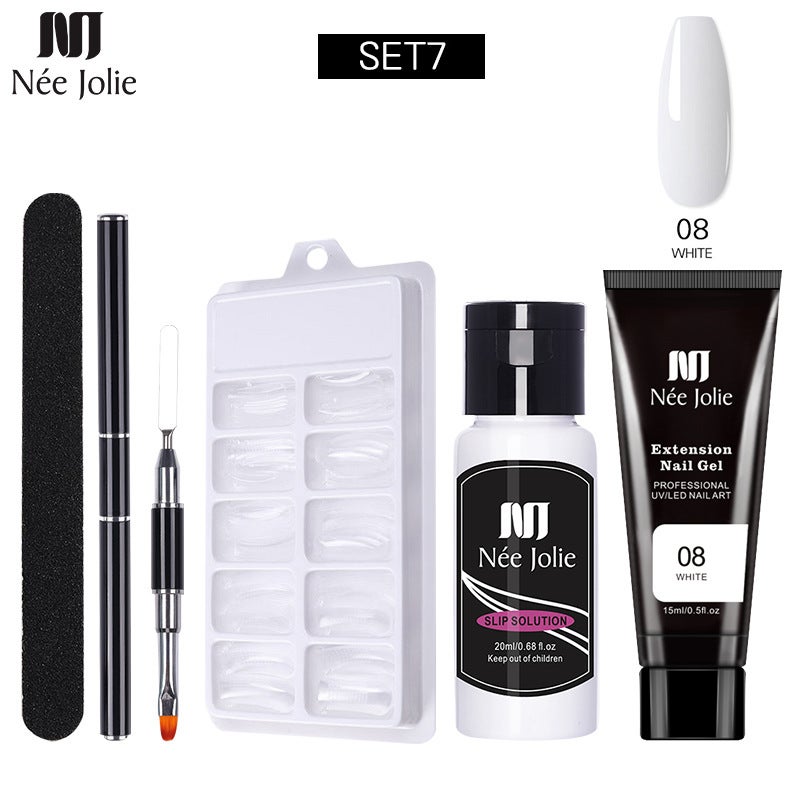Neejolie Nail Art Solid Extension Glue Set Paper Holder-Free Extension Crystal Model Crystal Glue Potherapy Glue Set - Image 5