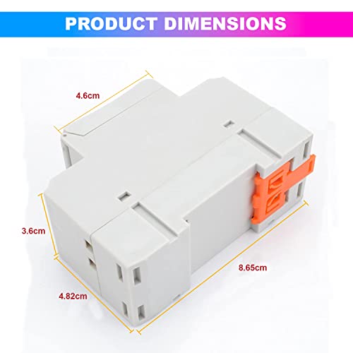 amiciSmart 4-in-1 Digital Timer Switch Relay | 7-Day Programmable, Countdown, Pulse & Cycle Timer | DIN Rail Mount, (30A,220VAC) - Image 5