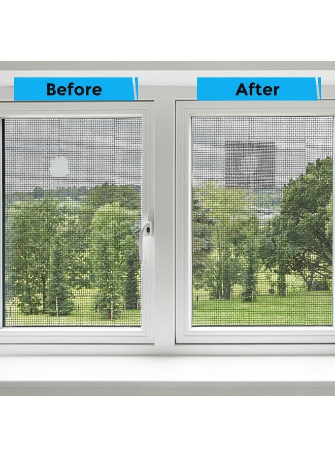 Secopad Black Window Screen Repair Kit, 4 in X 30 FT (360IN) Screen Repair Tape for Windows or Doors, Strong Adhesive Fiberglass Mesh Patch Tape - Image 3